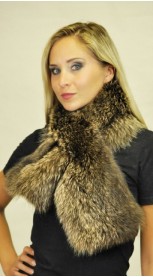 Raccoon fur scarf